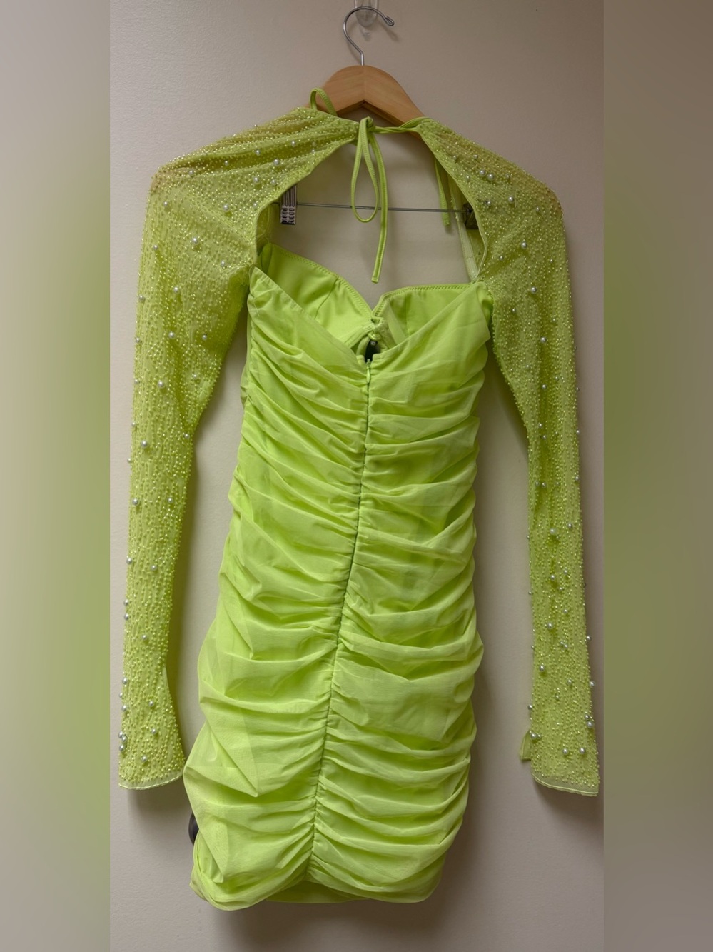 Oh Polly  Lime Green Embellished Lime Dress 🟢 - Picture 5 of 13